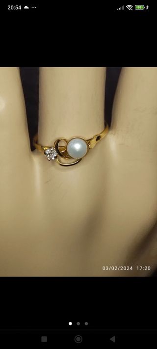 Anillo Oro 18 qtes elefantes T.14 ancho