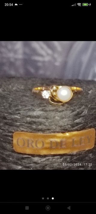 Anillo Oro 18 qtes elefantes T.14 ancho
