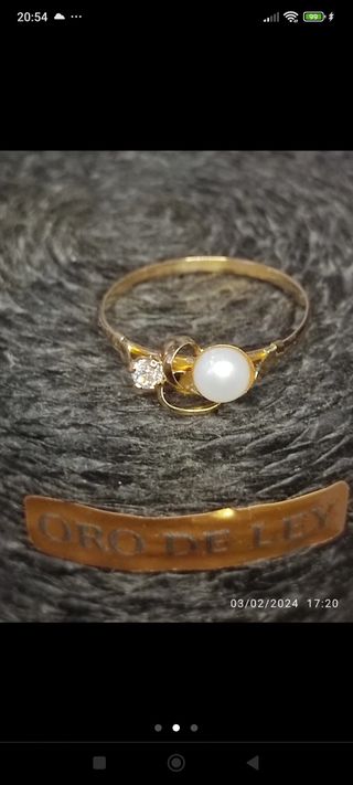 Anillo Oro 18 qtes elefantes T.14 ancho