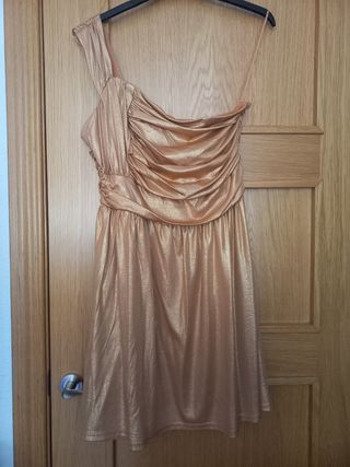 Vestido dorado fiesta
