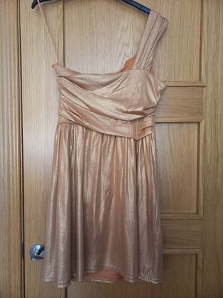 Vestido dorado fiesta