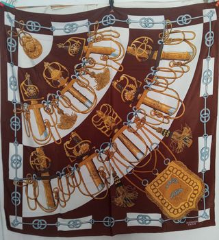 pañuelo cuadrado de seda 100% vintage unisex