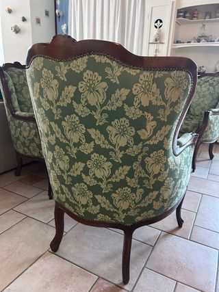 SET DIVANO E DUE POLTRONE STILE BAROCCO VINTAGE