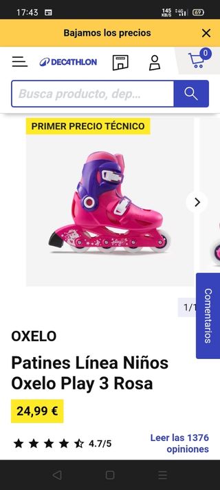 Patinespatinetes oxeo d niña
