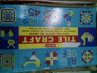 merito tile craft educational vintage Toy 1950