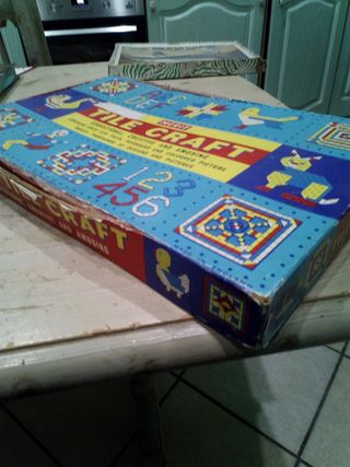 merito tile craft educational vintage Toy 1950