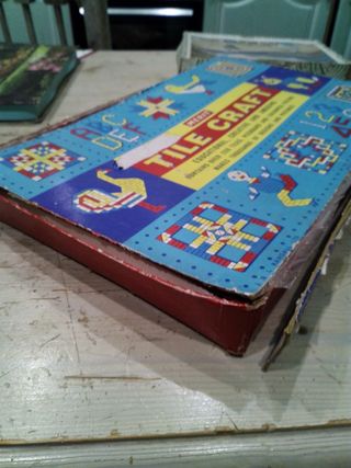 merito tile craft educational vintage Toy 1950