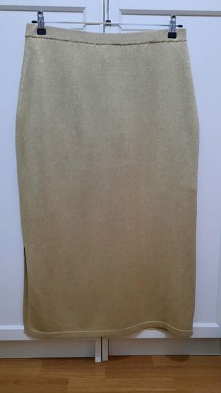 Falda dorada talla grande 