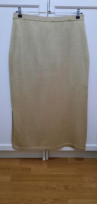 Falda dorada talla grande 