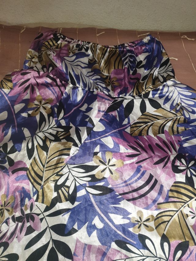 Kimono falda pantalon seda virgen