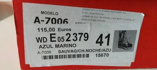 BOTINES WONDERS AZUL SAUVAG/PIEL