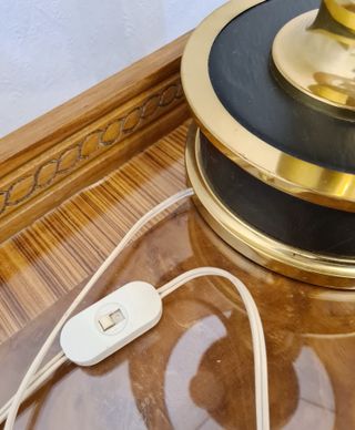 Lampara Mesa Clásica de Bronce Vintage Sobremesa