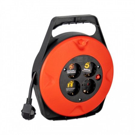 Rulli portacavi con 4 prese da 5 metri