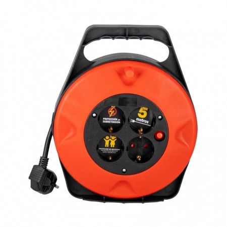 Rulli portacavi con 4 prese da 5 metri