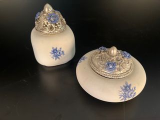 Coppia scatole porcellana