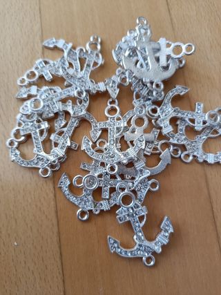 Abalorios,charms,conectores,ancla marina