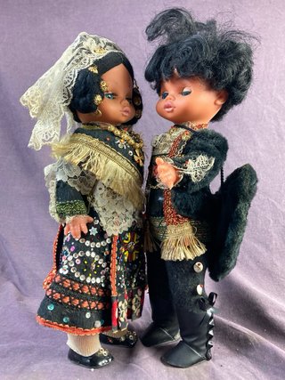 MATRIMONIO DE MUÑECOS ANTIGUOS