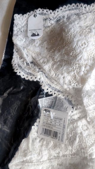 Bralette WOMEN'SECRET Sujetador halter de encaje