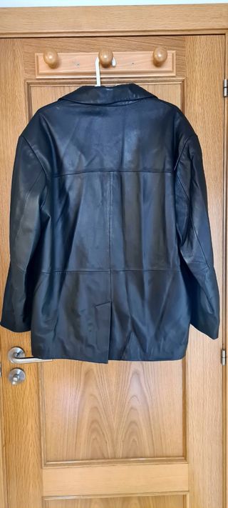 Chaqueta piel hombre marrón 