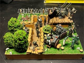 Diorama de trinchera.