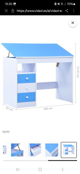 Escritorio mesa elevable y cajones