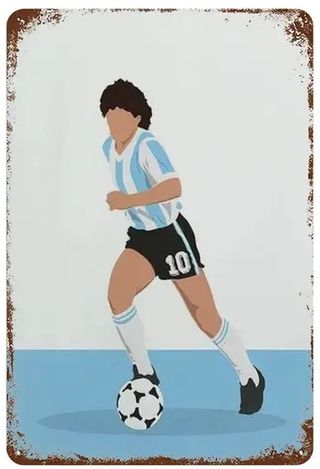 Placa Maradona vintage decoración 10