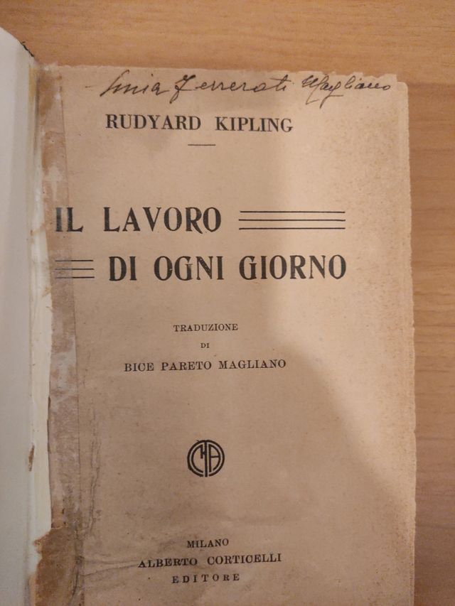 Libro antico Ruduard Kipling
