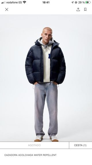 Cazadora acolchada Wáter repelente Zara