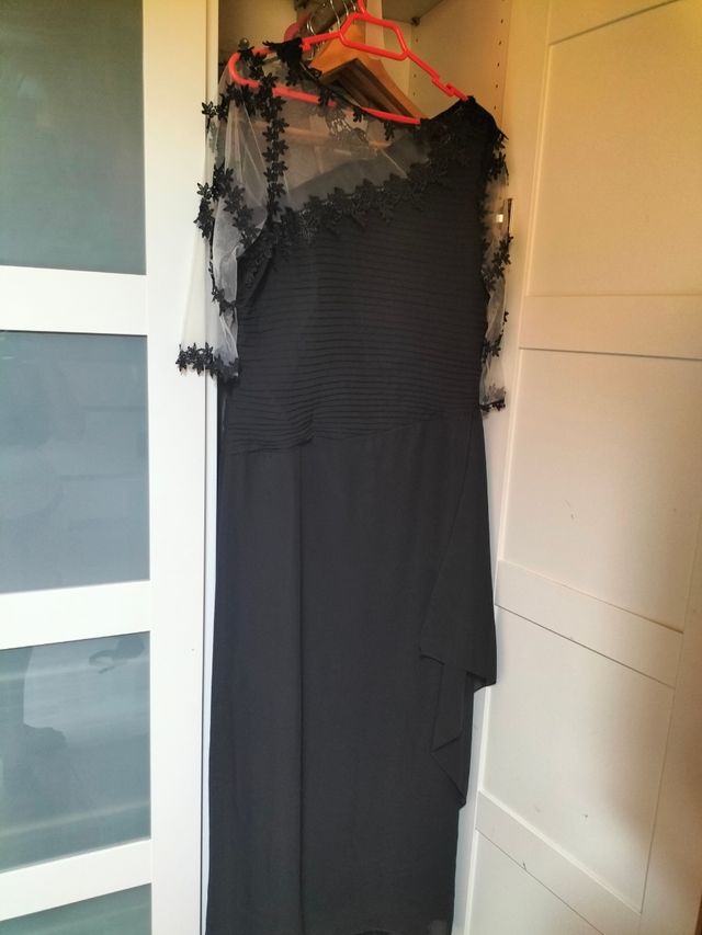 Vestido ceremonia negro talla44