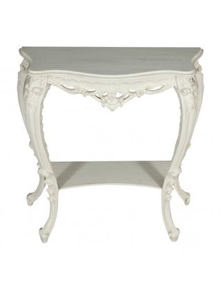 CONSOLLE IN LEGNO FINITURA BIANCA ANTICATA MADE IN