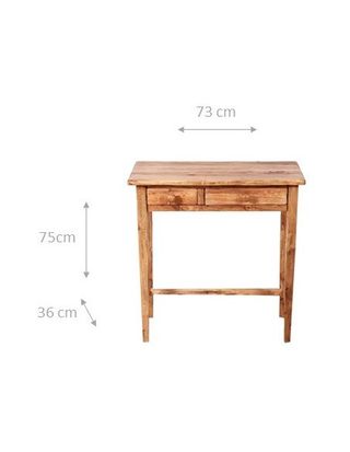 Tavolino consolle Country in legno massello di tig