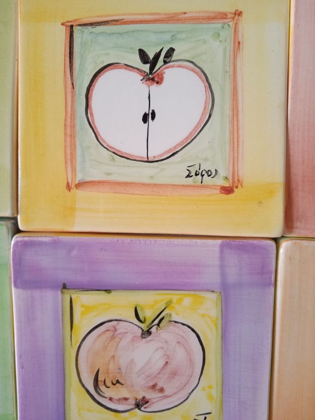 Sei sotto bicchieri di ceramica