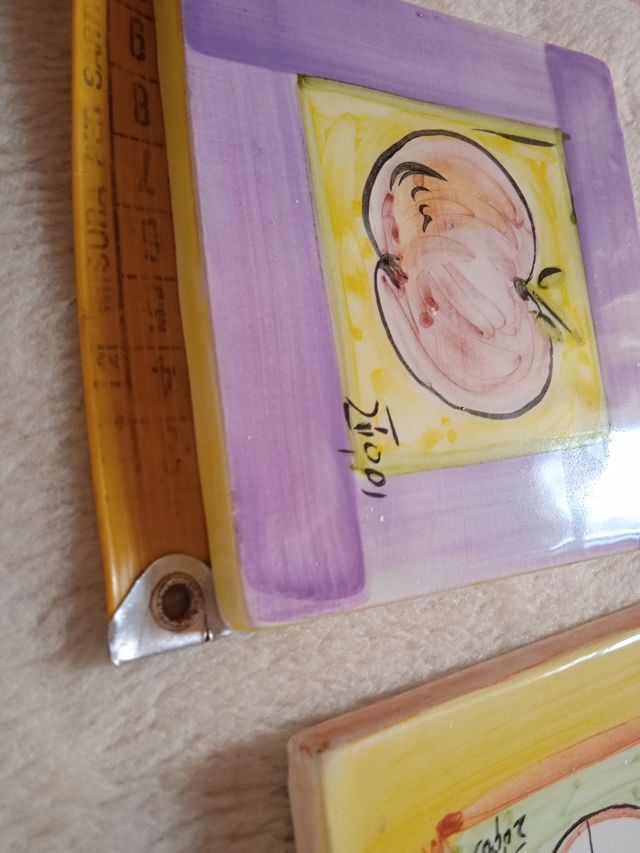 Sei sotto bicchieri di ceramica