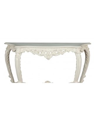 CONSOLLE IN LEGNO FINITURA BIANCA ANTICATA MADE IN