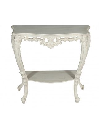 CONSOLLE IN LEGNO FINITURA BIANCA ANTICATA MADE IN