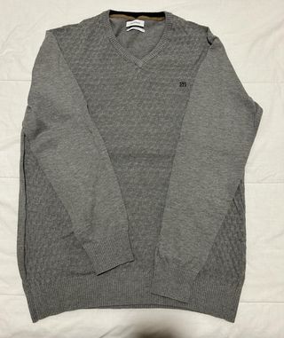 Jersey hombre Pedro del Hierro. Talla M. Gris.
