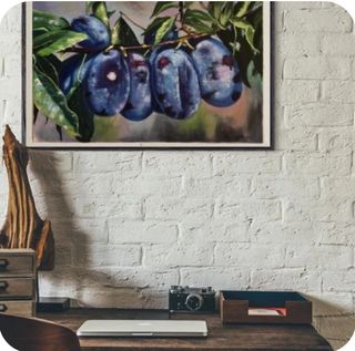 Cuadro pintura al óleo de Ciruelas