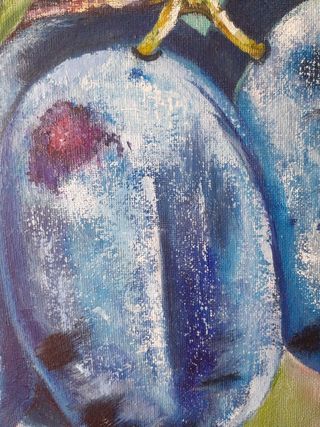 Cuadro pintura al óleo de Ciruelas