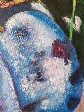 Cuadro pintura al óleo de Ciruelas