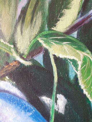Cuadro pintura al óleo de Ciruelas