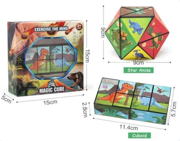 Cubo rompecabezas mágico Dinosuarios NUEVO