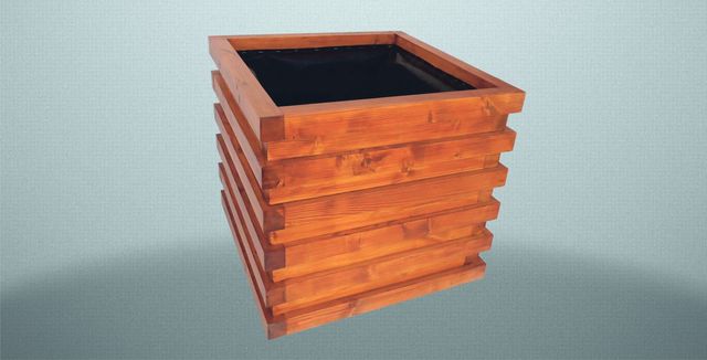 MACETERO DE MADERA MACIZA TRATADO Y BARNIZADO