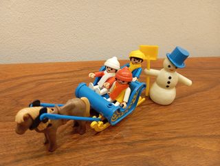Trineo y muñeco de nieve de Playmobil
