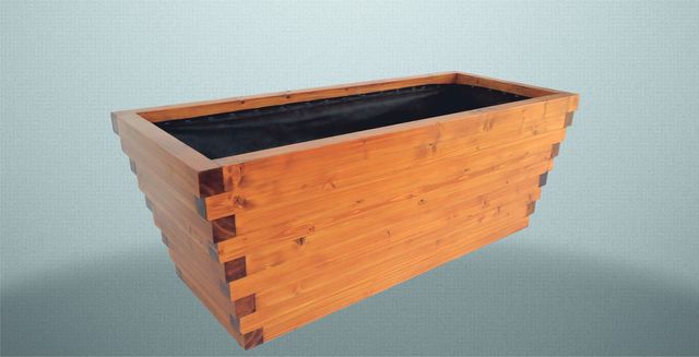 MACETERO DE MADERA MACIZA TRATADO Y BARNIZADO