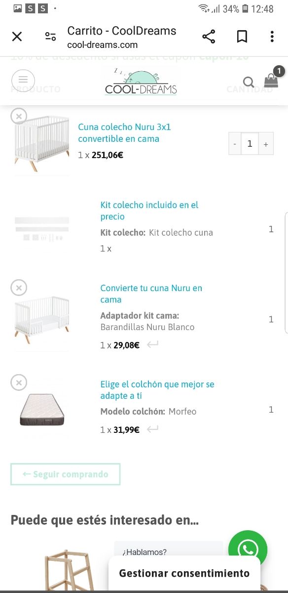 Cuna Nórdica +colchon convertible en cama Nueva