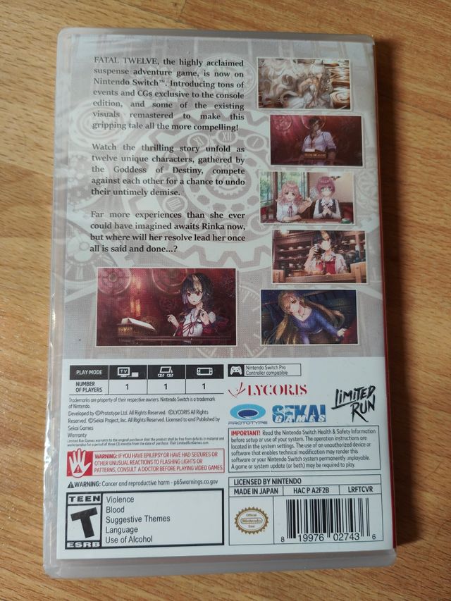 Fatal Twelve para Nintendo switch