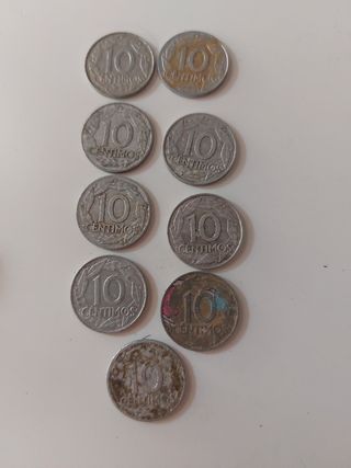 Lote monedas de 10 céntimos pesetas 