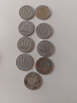 Lote monedas de 10 céntimos pesetas 