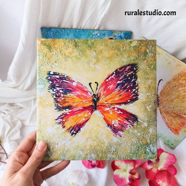 Lote de 3 cuadros decorativos de mariposas /Prints