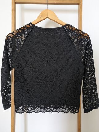 Top encaje negro mujer / niña 